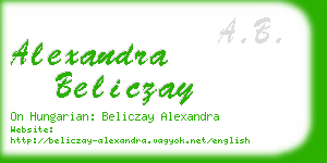 alexandra beliczay business card